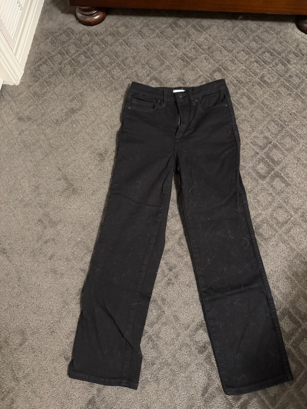 Good American Straight Leg Jeans in Black